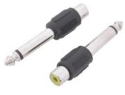 Two RCA female to 1/4" male mono adapters